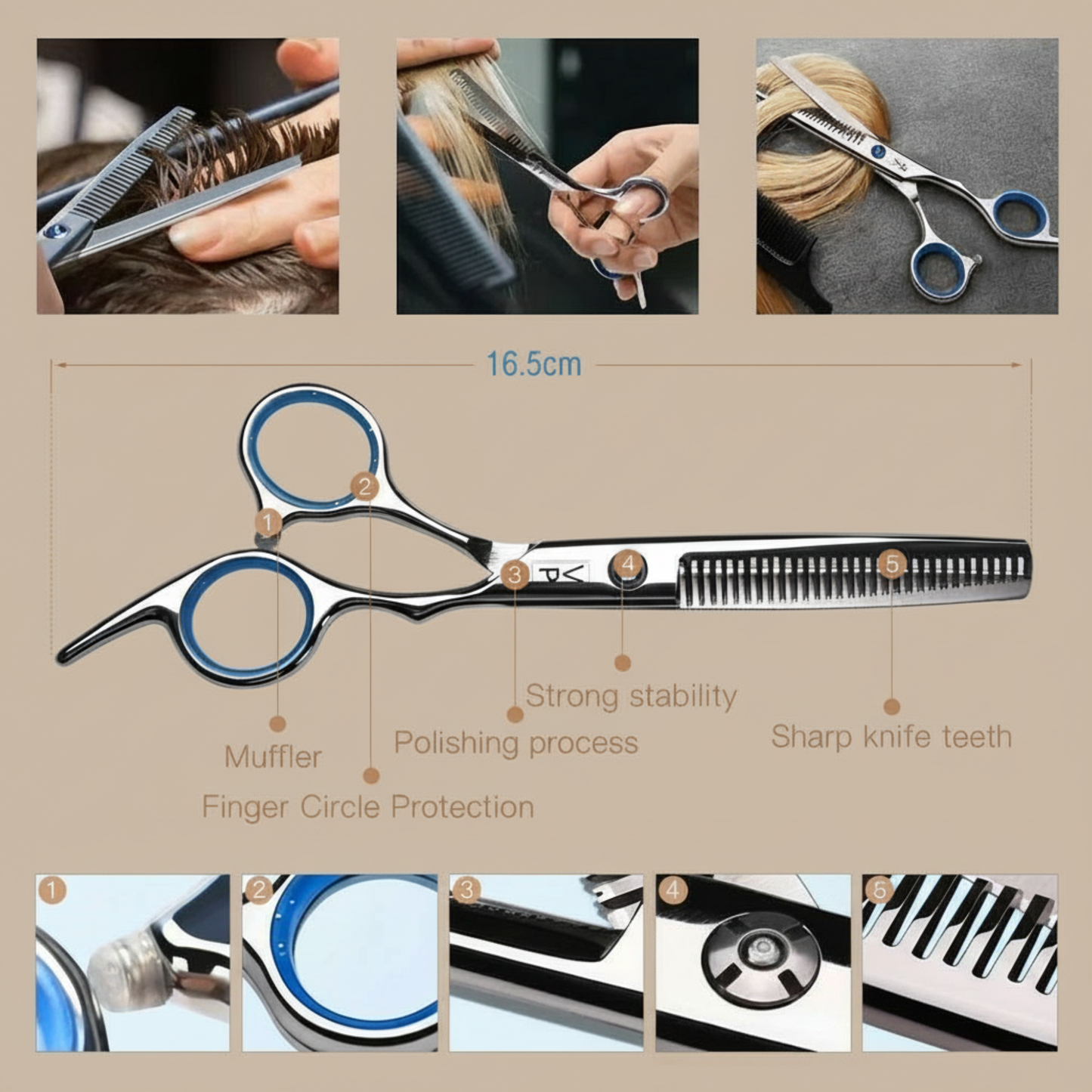Split End Stainless Steel Scissors